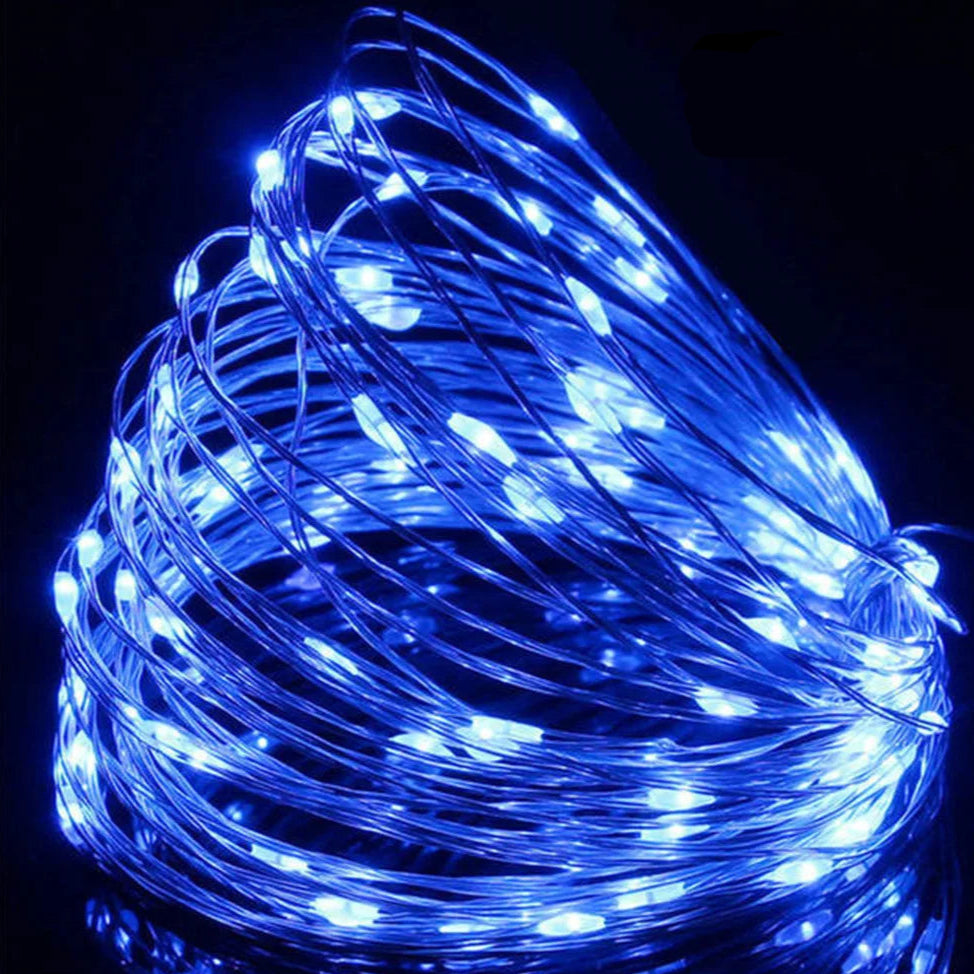 Guirlande lumineuse filament bleu