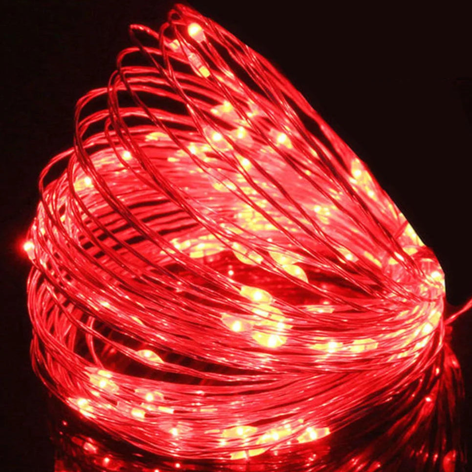 Guirlande lumineuse filament rouge