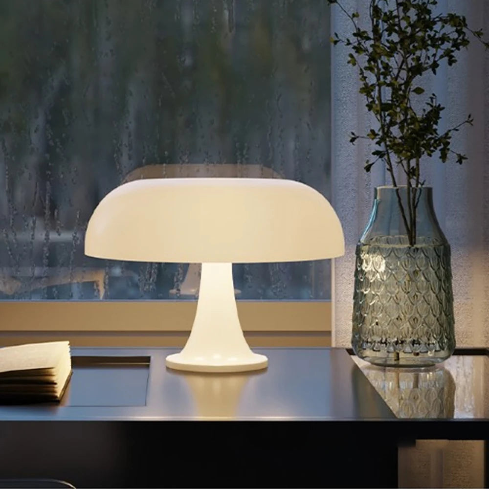 Lampe blanche champignon