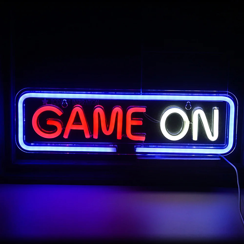 néon gaming room - game on 